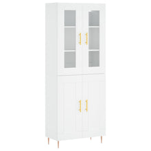 Hoge Kast 69,5X34X180 Cm Bewerkt Hout Wit
