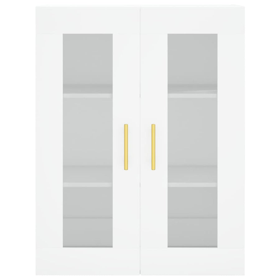 Hoge Kast 69,5X34X180 Cm Bewerkt Hout Wit