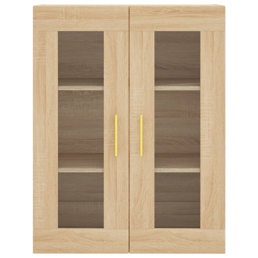 Hoge Kast 69,5X34X180 Cm Bewerkt Hout Sonoma Eikenkleurig