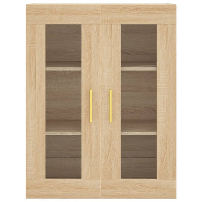 Hoge Kast 69,5X34X180 Cm Bewerkt Hout Sonoma Eikenkleurig