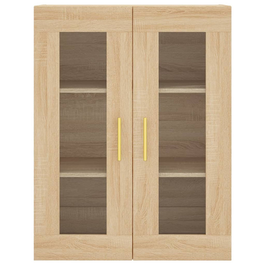 Hoge Kast 69,5X34X180 Cm Bewerkt Hout Sonoma Eikenkleurig