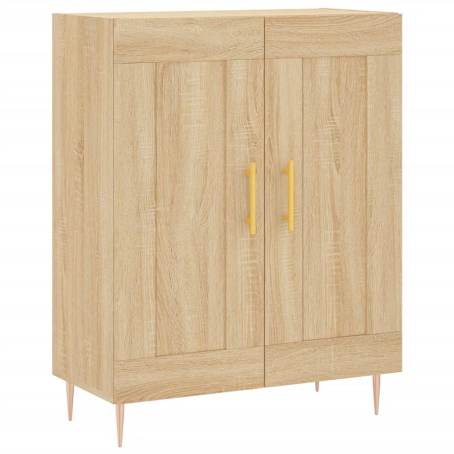 Hoge Kast 69,5X34X180 Cm Bewerkt Hout Sonoma Eikenkleurig