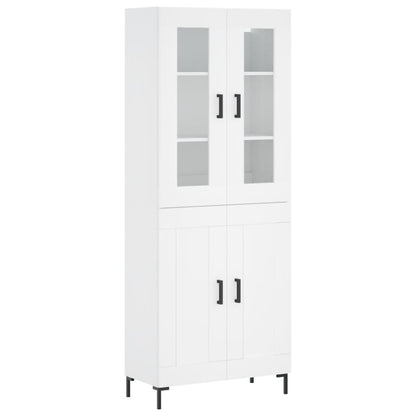 Hoge Kast 69,5X34X180 Cm Bewerkt Hout Wit