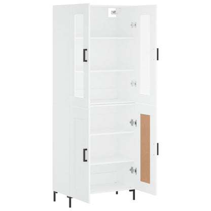 Hoge Kast 69,5X34X180 Cm Bewerkt Hout Wit