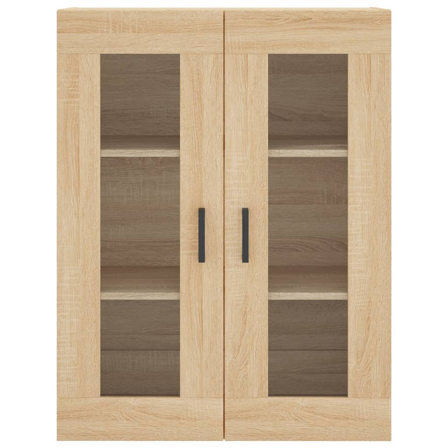Hoge Kast 69,5X34X180 Cm Bewerkt Hout Kleurig Sonoma eiken
