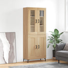 Hoge kast 69,5x34x180 cm bewerkt hout sonoma eiken