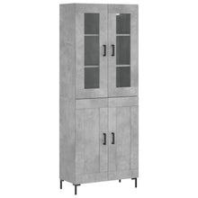 Hoge Kast 69,5X34X180 Cm Bewerkt Hout Betongrijs