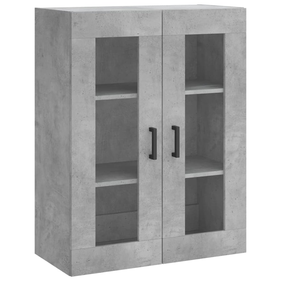 Hoge Kast 69,5X34X180 Cm Bewerkt Hout Betongrijs