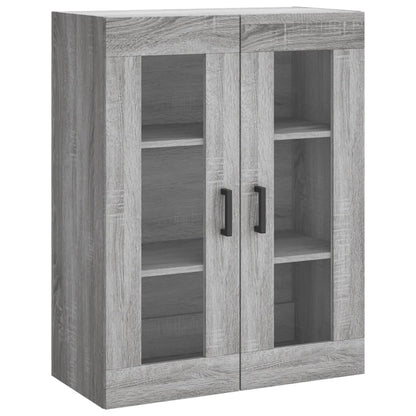 Hoge kast 69,5x34x180 cm bewerkt hout grijs sonoma eikenkleurig