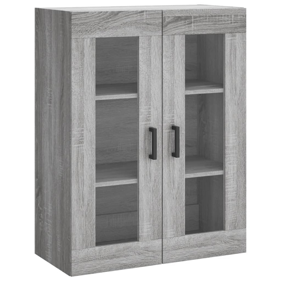 Hoge kast 69,5x34x180 cm bewerkt hout grijs sonoma eikenkleurig