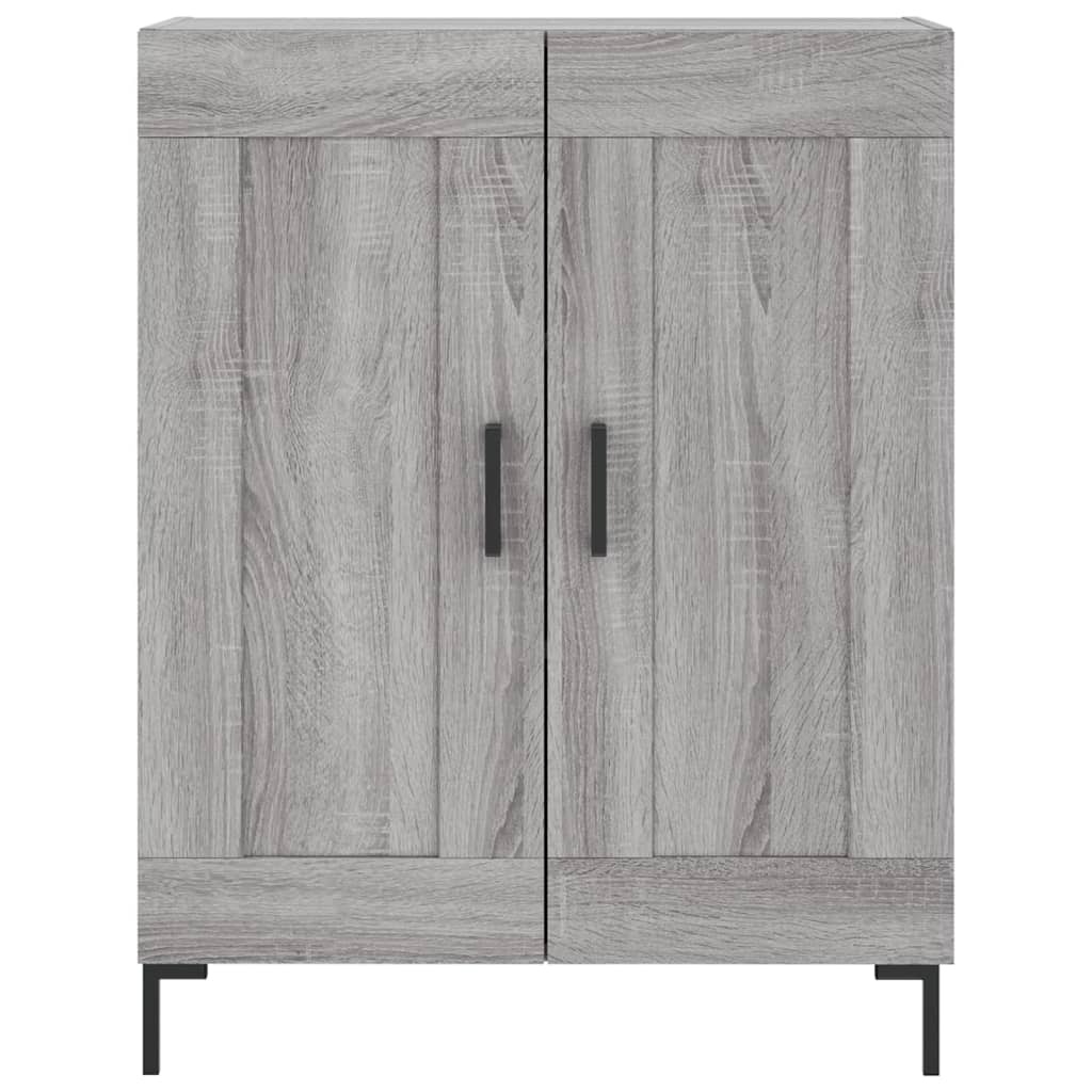 Hoge kast 69,5x34x180 cm bewerkt hout grijs sonoma eikenkleurig