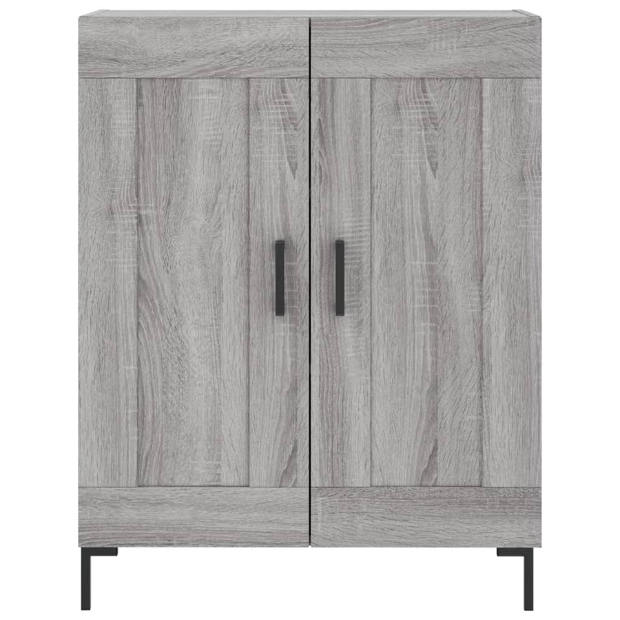 Hoge kast 69,5x34x180 cm bewerkt hout grijs sonoma eikenkleurig