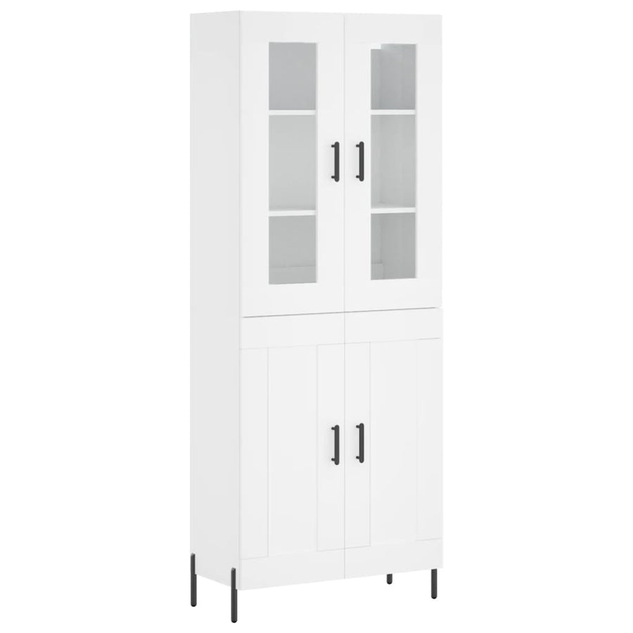 Hoge Kast 69,5X34X180 Cm Bewerkt Hout Wit