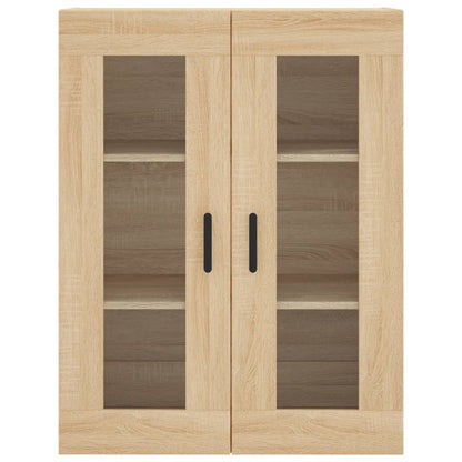 Hoge Kast 69,5X34X180 Cm Bewerkt Hout Kleurig Sonoma eiken