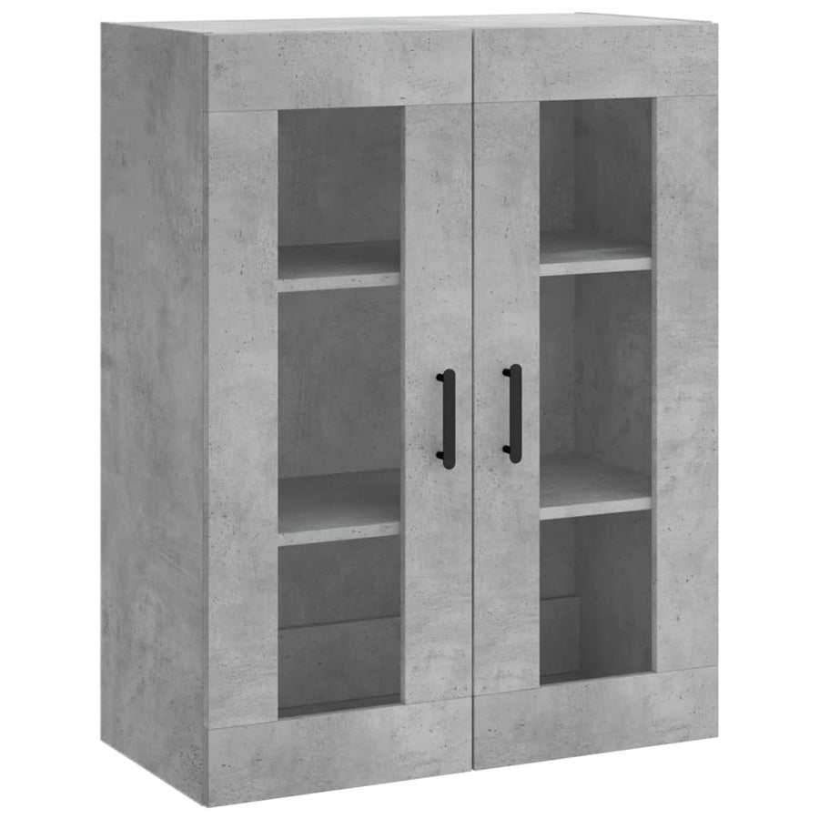 Hoge Kast 69,5X34X180 Cm Bewerkt Hout Betongrijs