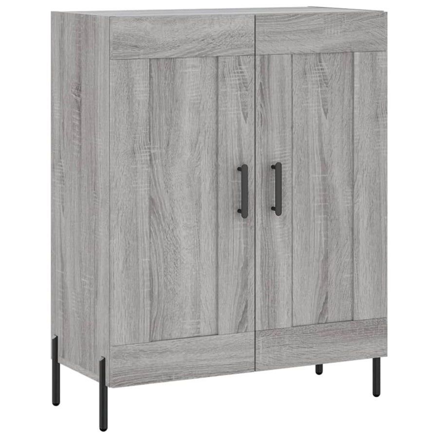 Hoge Kast 69,5X34X180 Cm Bewerkt Hout Eikenkleurig Grijs sonoma