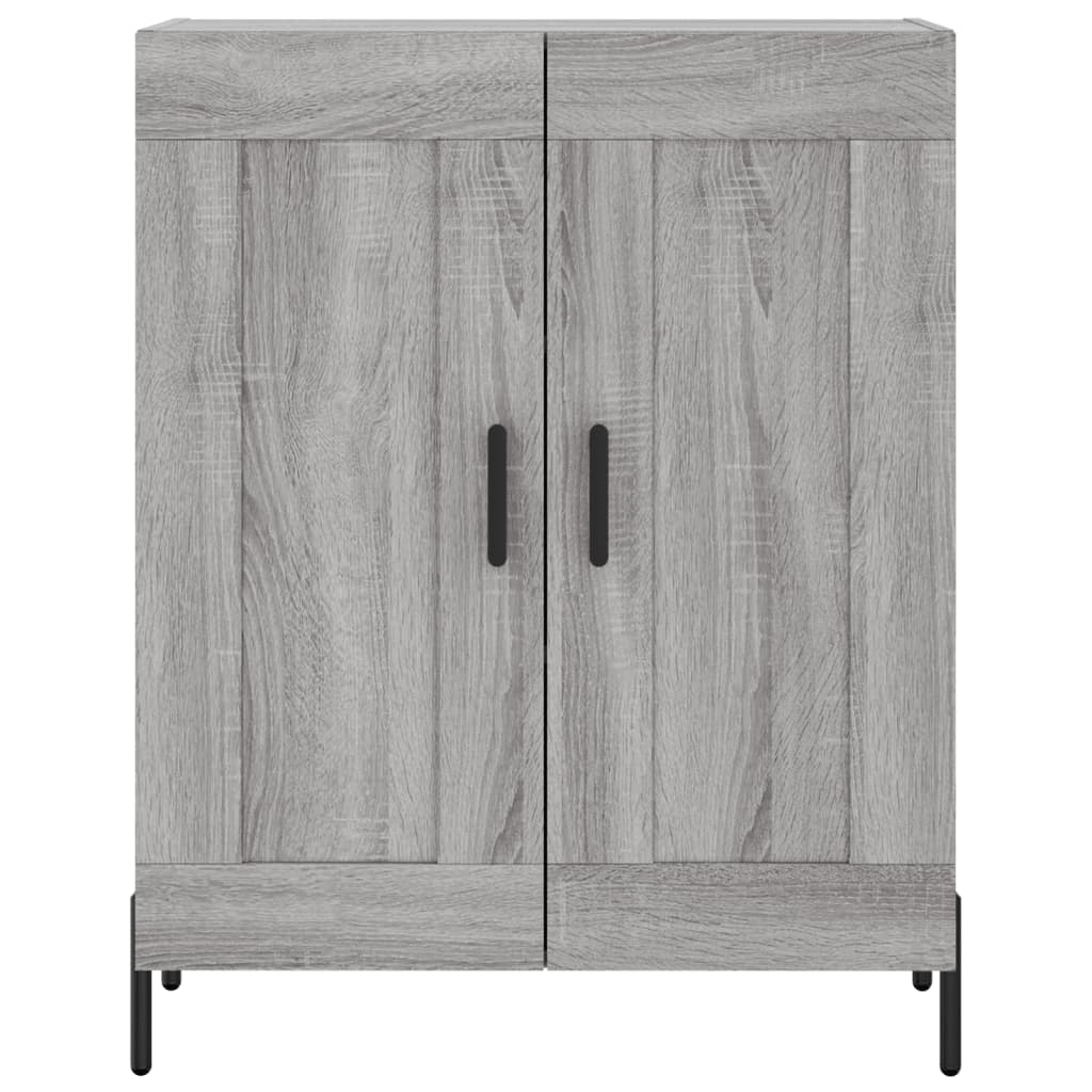 Hoge Kast 69,5X34X180 Cm Bewerkt Hout Eikenkleurig Grijs sonoma