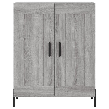 Hoge Kast 69,5X34X180 Cm Bewerkt Hout Eikenkleurig Grijs sonoma