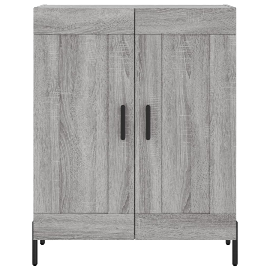 Hoge Kast 69,5X34X180 Cm Bewerkt Hout Eikenkleurig Grijs sonoma