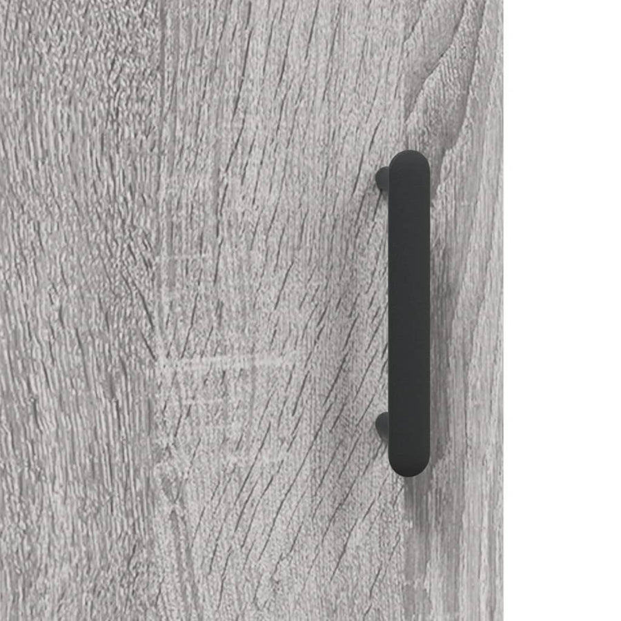 Hoge Kast 69,5X34X180 Cm Bewerkt Hout Eikenkleurig Grijs sonoma