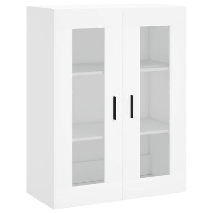 Hoge kast 69,5x34x180 cm bewerkt hout wit