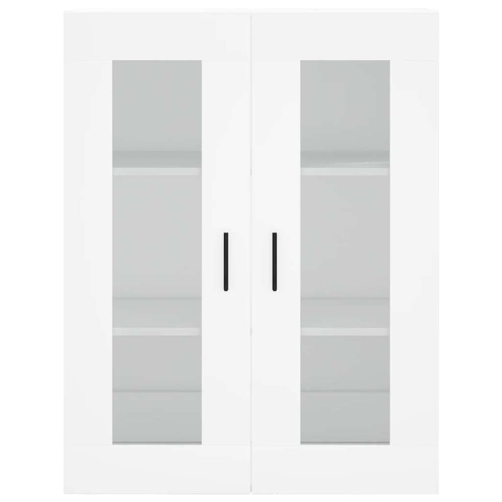 Hoge kast 69,5x34x180 cm bewerkt hout wit