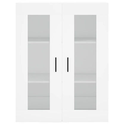 Hoge kast 69,5x34x180 cm bewerkt hout wit