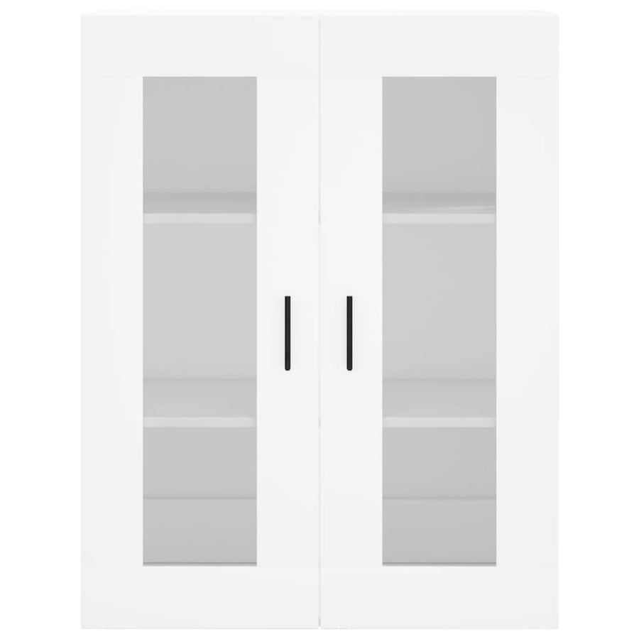 Hoge kast 69,5x34x180 cm bewerkt hout wit