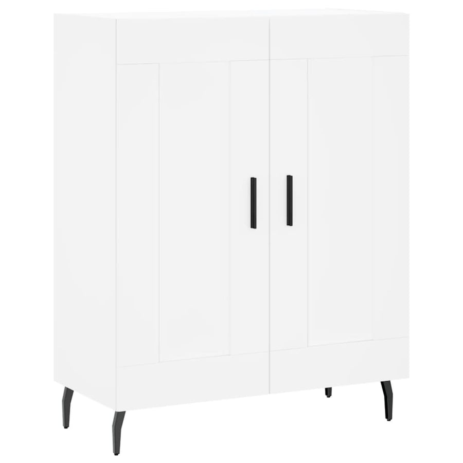 Hoge kast 69,5x34x180 cm bewerkt hout wit