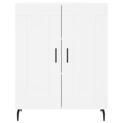 Hoge kast 69,5x34x180 cm bewerkt hout wit