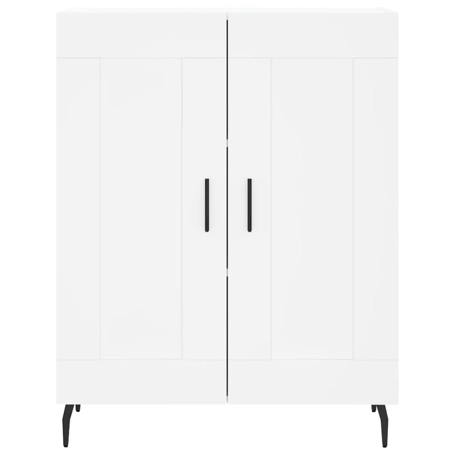 Hoge kast 69,5x34x180 cm bewerkt hout wit