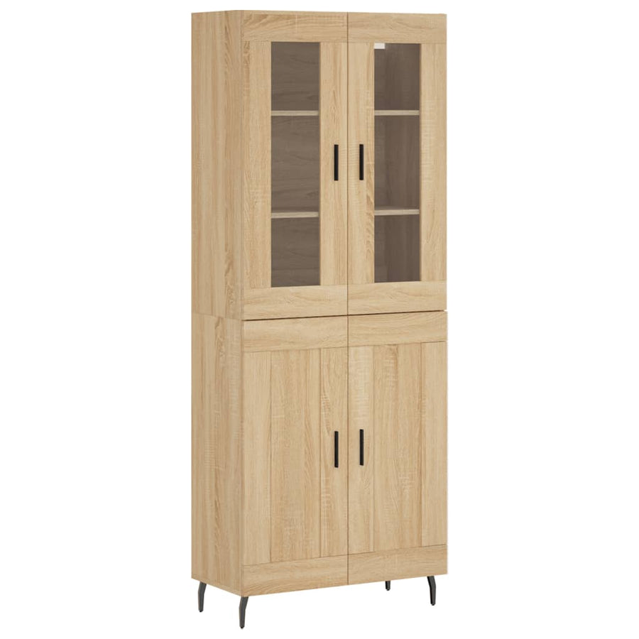 Hoge kast 69,5x34x180 cm bewerkt hout sonoma eikenkleurig