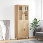 Hoge kast 69,5x34x180 cm bewerkt hout sonoma eiken