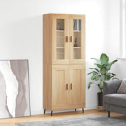 Hoge kast 69,5x34x180 cm bewerkt hout sonoma eiken