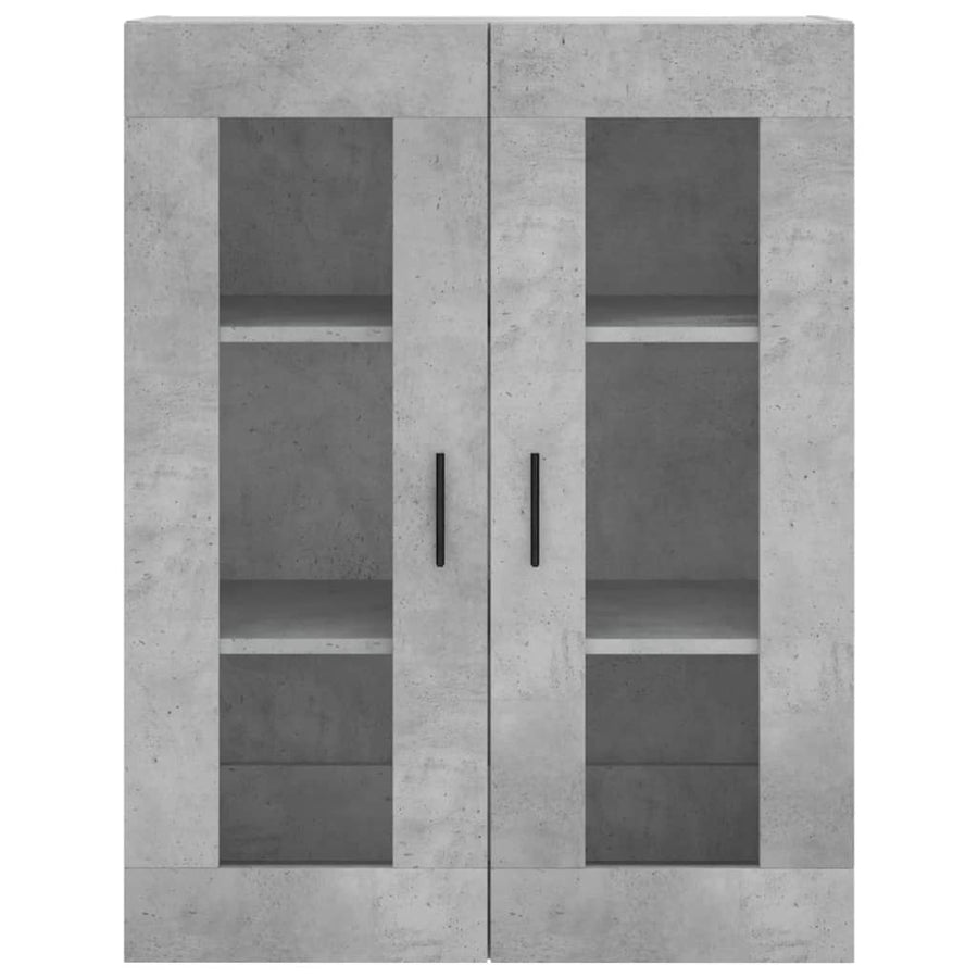 Hoge Kast 69,5X34X180 Cm Bewerkt Hout Betongrijs