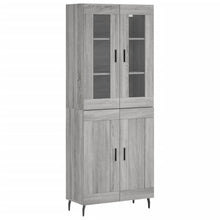 Hoge kast 69,5x34x180 cm bewerkt hout grijs sonoma eikenkleurig