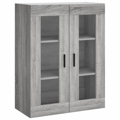 Hoge kast 69,5x34x180 cm bewerkt hout grijs sonoma eikenkleurig