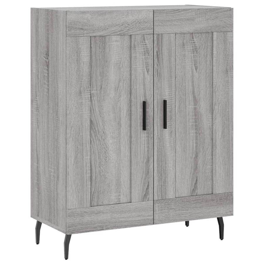 Hoge kast 69,5x34x180 cm bewerkt hout grijs sonoma eikenkleurig