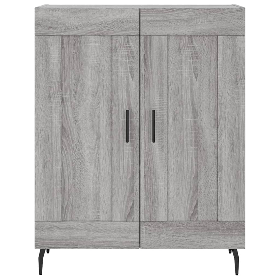 Hoge kast 69,5x34x180 cm bewerkt hout grijs sonoma eikenkleurig