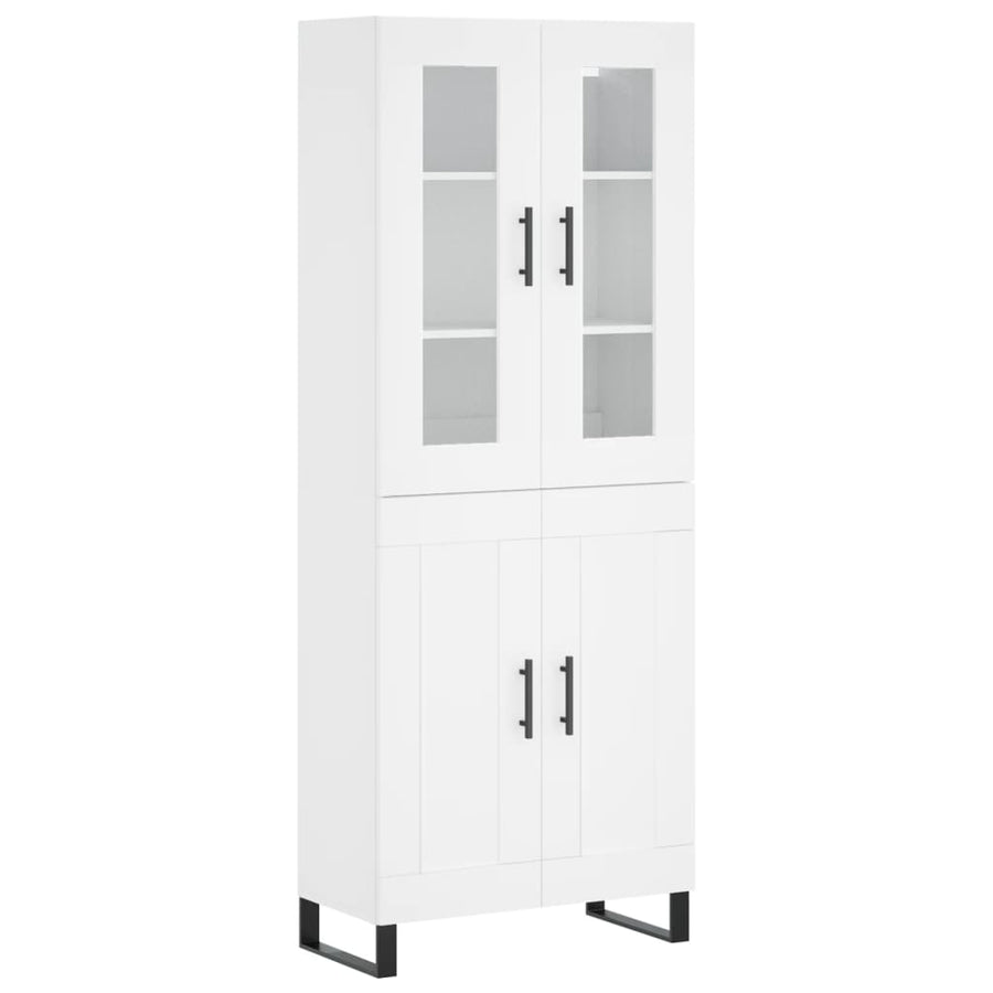 Hoge Kast 69,5X34X180 Cm Bewerkt Hout Wit