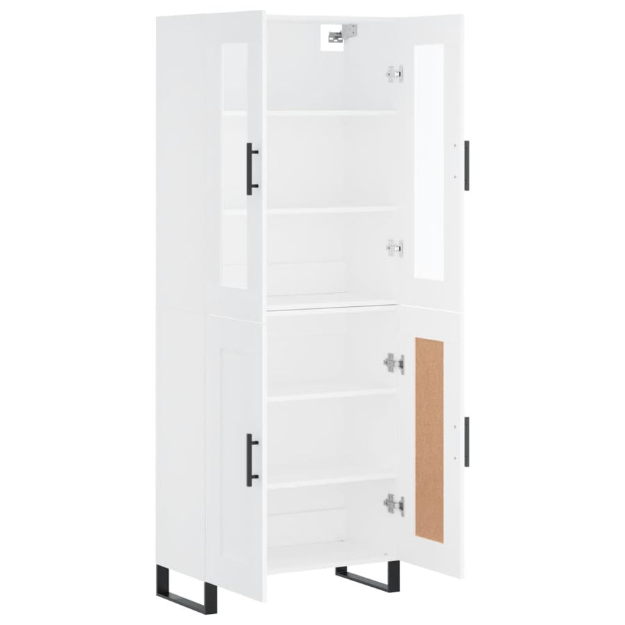 Hoge Kast 69,5X34X180 Cm Bewerkt Hout Wit
