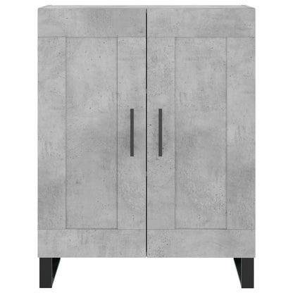 Hoge Kast 69,5X34X180 Cm Bewerkt Hout Betongrijs