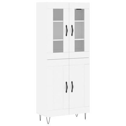 Hoge Kast 69,5X34X180 Cm Bewerkt Hout Wit