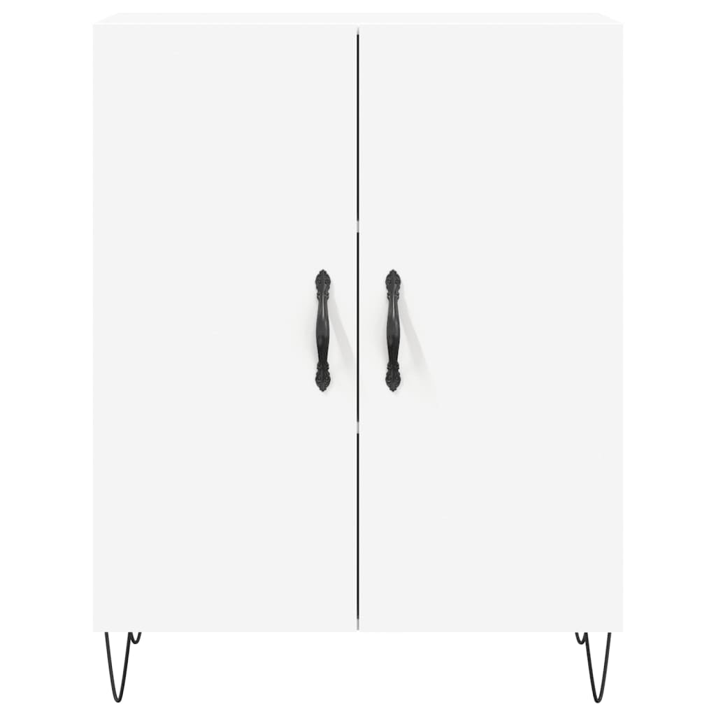 Hoge Kast 69,5X34X180 Cm Bewerkt Hout Wit