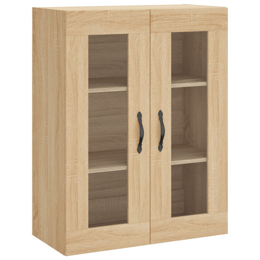 Hoge Kast 69,5X34X180 Cm Bewerkt Hout Kleurig Sonoma eiken