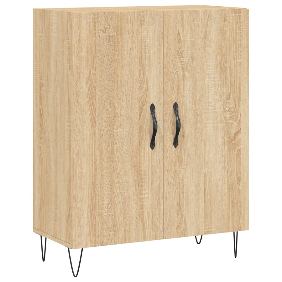 Hoge Kast 69,5X34X180 Cm Bewerkt Hout Kleurig Sonoma eiken