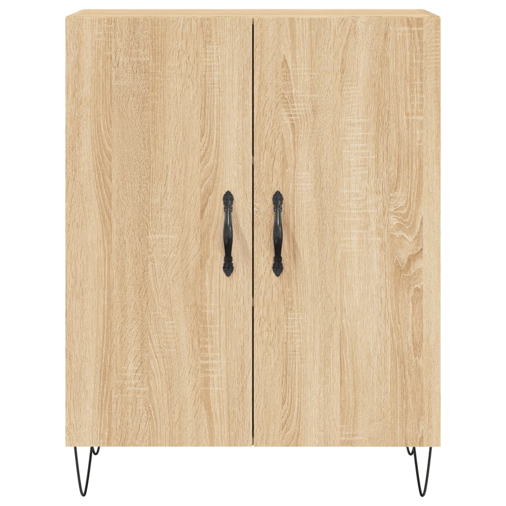 Hoge Kast 69,5X34X180 Cm Bewerkt Hout Kleurig Sonoma eiken