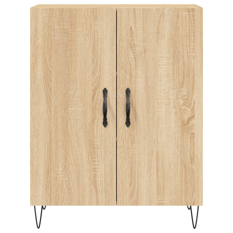 Hoge Kast 69,5X34X180 Cm Bewerkt Hout Kleurig Sonoma eiken