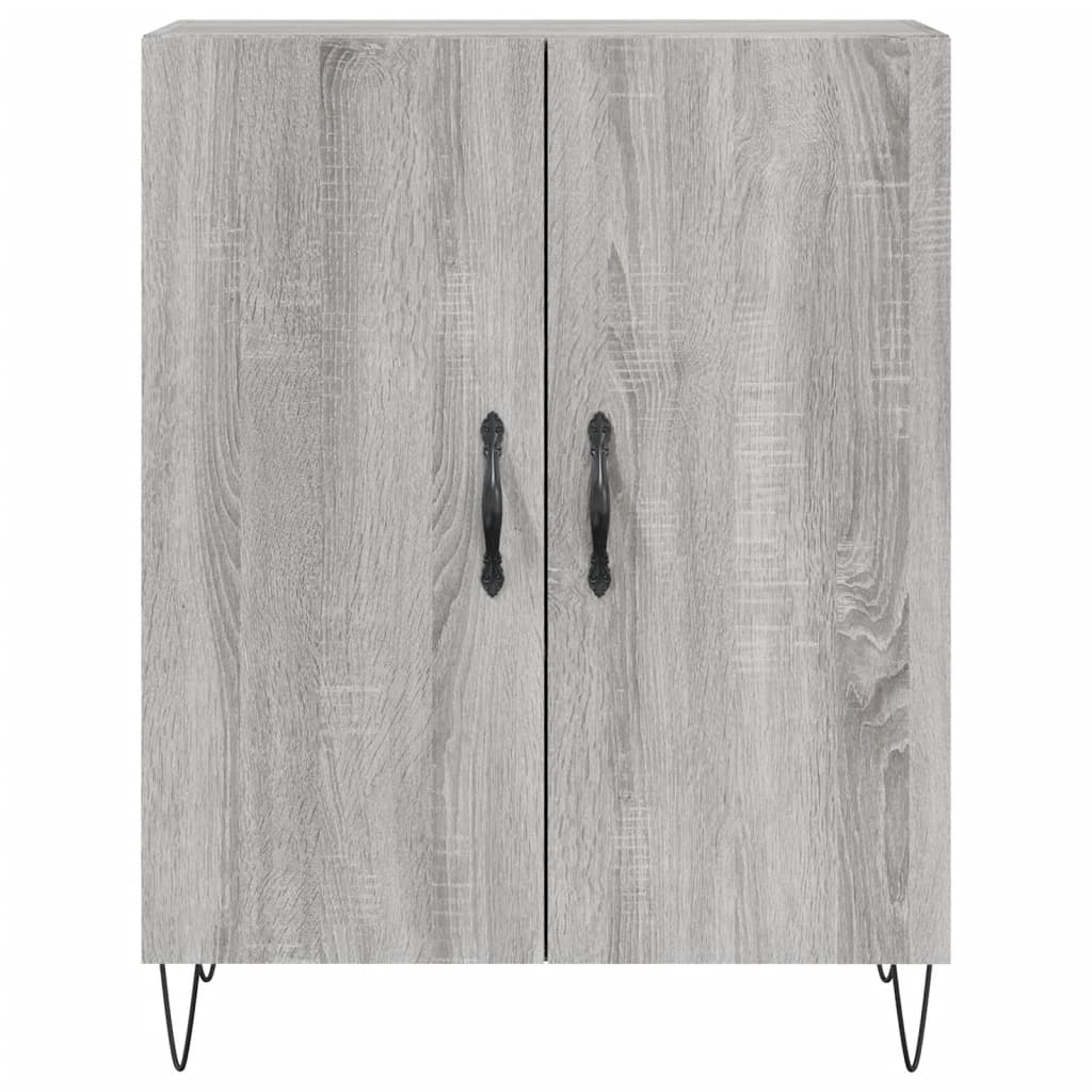 Hoge Kast 69,5X34X180 Cm Bewerkt Hout Eikenkleurig Grijs sonoma