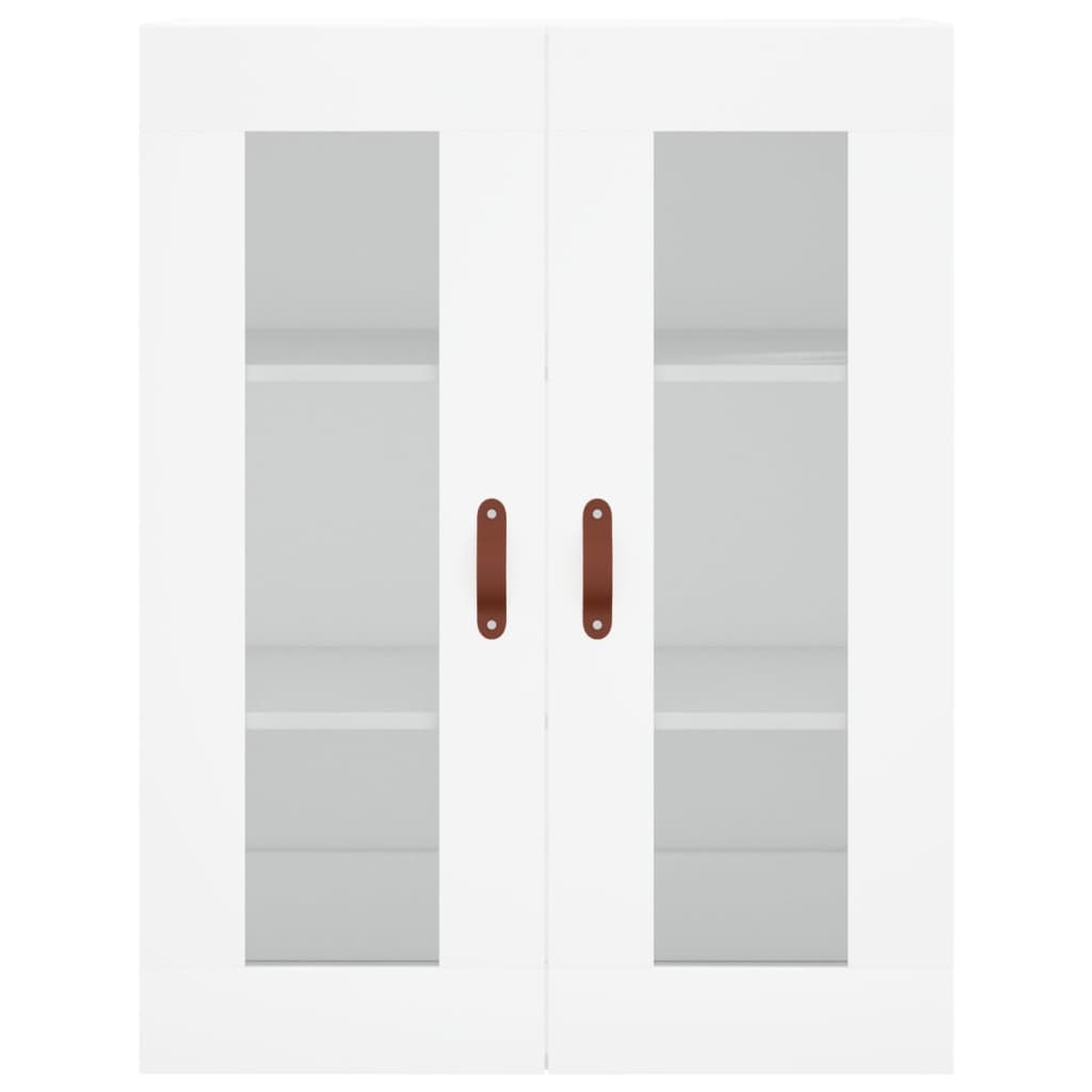Hoge kast 69,5x34x180 cm bewerkt hout wit